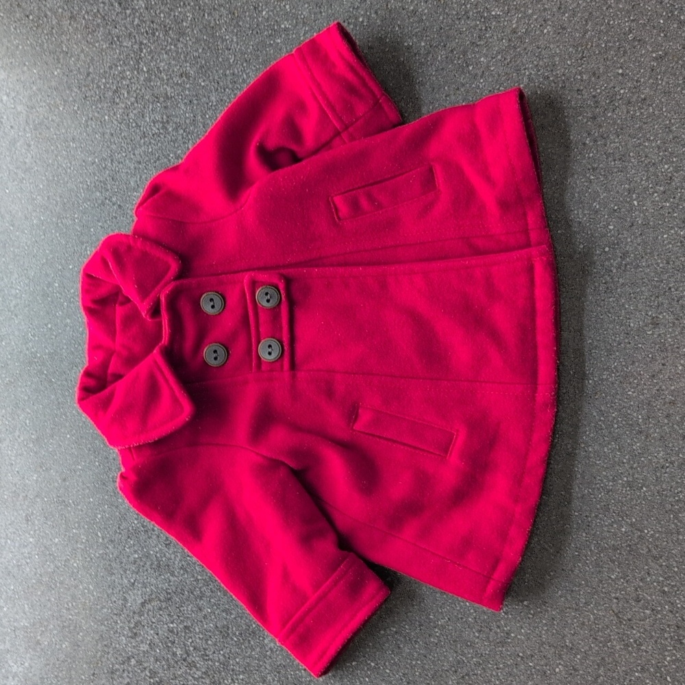 Cherry red dress coat